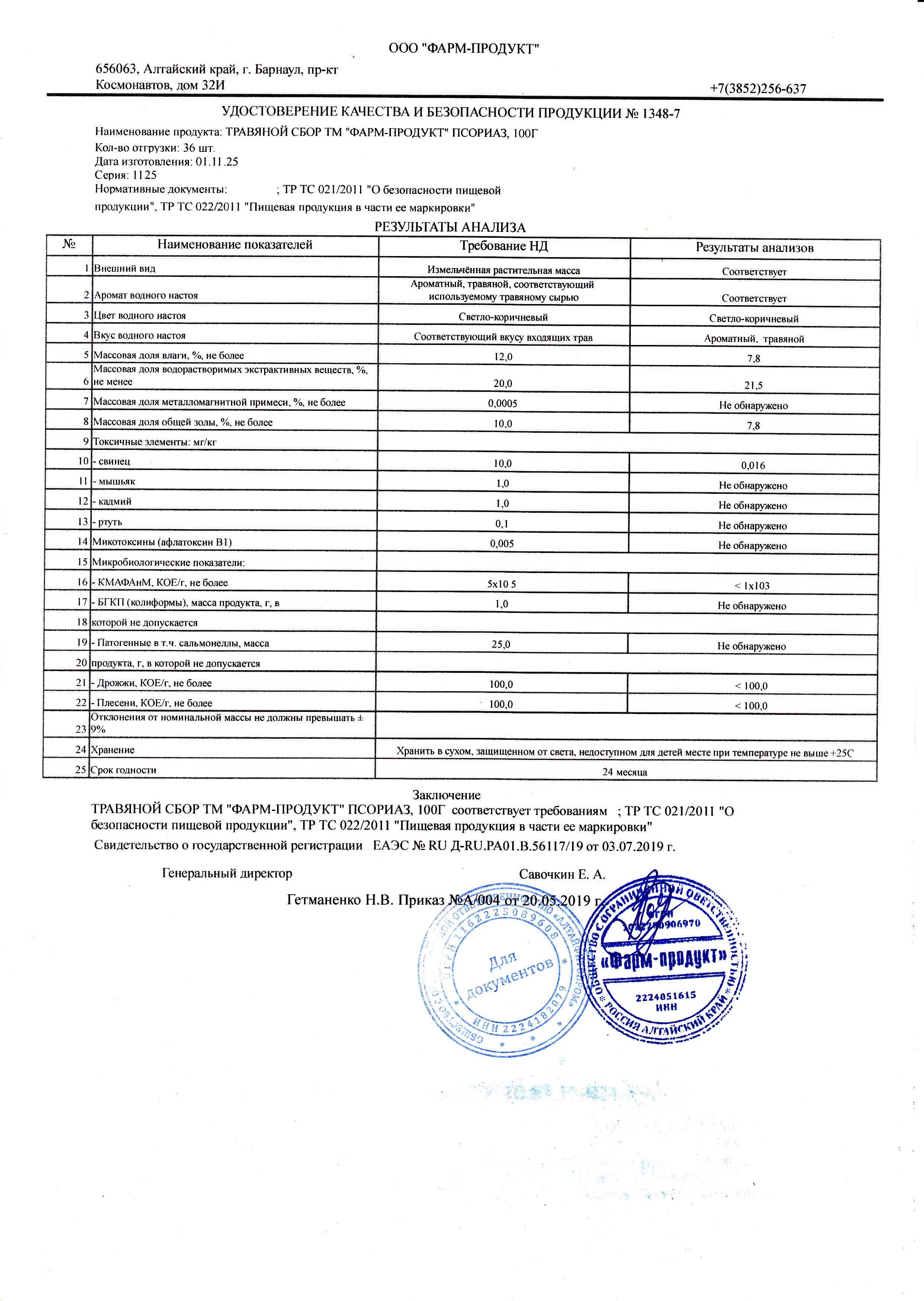Паспорт №112025